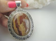 bwe3820 CZEKOLADOWY DUŻY 25g!!! Wisior Zawieszka KOJĄCA moc natury JASPIS KRAJOBRAZOWY prawdziwy okaz kamienia pięknie zdobione Srebro 925 # - 4