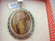 bwe3820 CZEKOLADOWY DUŻY 25g!!! Wisior Zawieszka KOJĄCA moc natury JASPIS KRAJOBRAZOWY prawdziwy okaz kamienia pięknie zdobione Srebro 925 # - 6