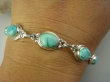 bb2770 Klasyczna Bransoleta Naturalne TURKUSY Matrycowe 7 SZTUK Turkus lśniące Srebro 925 # - 3