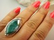 bpee4228 Szmaragdowy Pierścień Pierścionek zielony Szmaragd Indyjski w orientalnej oprawie Szmaragdy r.18 Srebro 925 # - 2
