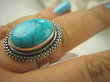 bpe6346 Biżuteria Egzotyczna !!! cudny Pierścień turkusowy Howlit r.17 Srebro 925 # - 4