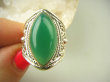 bpe8805 Ażurowy Delikatny Pierścień Zielony ONYKS - regeneruje SERCE, EGZEMY, PAMIĘĆ r.13 Srebro 925 - 6