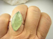 bpe8621 ZIELONA MARKIZA ! Klasyczny Pierścionek Pierścień z naturalnym Prehnitem PREHNIT r.21 Lśniące Srebro 925 Czakra Serca # - 3