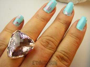 bpee4251 Rzadkość DWUBARWNY ELEGANCKI Masywny 19g! PIERŚCIEŃ Pierścionek RZADKI AMETRYN -  NAJWYŻSZA JAKOŚĆ KAMIENIA r.19 Srebro 925 #