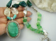 bn1638 Orientalna Bogini !!!! Piękny Unikat Egzotyczny Naszyjnik Agat, Awenturyn, Kryształ Lodowy, Turkus, Malachit Srebro 925 - 2