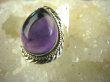bpe6363 Biżuteria Orientalna !!! Egzotyczny Pierścień naturalny Ametyst - kamień mądrości r.16 Srebro 925 # - 5