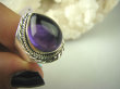 bpe6363 Biżuteria Orientalna !!! Egzotyczny Pierścień naturalny Ametyst - kamień mądrości r.16 Srebro 925 # - 8