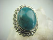 bpe4514  Turkusowa Koronka   !!! Śliczny Pierścień z Naturalnym Turkusem turkusowy TURKUS - opiekun ciała i duszy r.17 Srebro 925 # - 7