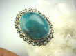 bpe4514  Turkusowa Koronka   !!! Śliczny Pierścień z Naturalnym Turkusem turkusowy TURKUS - opiekun ciała i duszy r.17 Srebro 925 # - 8