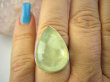bpe8500 ZIELONA KROPLA ! Pierścień Pierścionek z naturalnym Prehnitem PREHNIT r.17 Lśniące Srebro 925 Czakra Serca # - 2