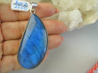 bwe3750 Wielka 7,1cm LŚNIĄCA Kropla TAFLA !! DUŻY 26 gramów !!! PIĘKNY Wisior Zawieszka LABRADORYT Spektrolit - kamień Zorzy Polarnej w klasycznej oprawie Srebro 925 # - 2