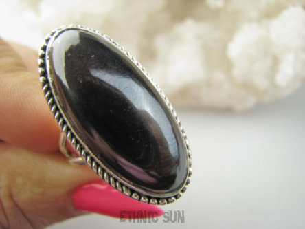 bpe9450 Cudnej urody Pierścień Pierścionek naturalny Granat - kamień namiętności Granaty r.13 Srebro 925 #