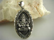 bwe1922 Trójwymiarowy Święty DUŻY 5.1 cm masywny 21 g AMULET GANESZ Ganesh - Bóg Obfitości, Powodzenia, Opiekun Dzieci CUDO Wisior cały ze Srebra SREBRO 925 # - 9
