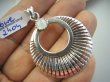 bwe2404 Piękny duży 4,7 cm egzotyczny Ażurowy Wisior Koło Kamień Księżycowy Srebro 925 - 9