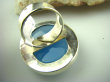 bpe3611 OLBRZYM 25 gramów 3,9/ 2,9cm !Błękitna Piękność WSPANIAŁY Pierścień CHALCEDON regulowany r.18, r.19, r.20, r.21 Lśniące Srebro 925 TARCZYCA  # - 8
