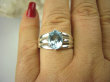 bpee3565 LŚNIĄCY CUDOWNY KLEJNOT Elegancki Pierścień Blue Topaz - kamień młodości r.21 szeroka obrączka SREBRO 925 # - 6