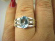 bpee3565 LŚNIĄCY CUDOWNY KLEJNOT Elegancki Pierścień Blue Topaz - kamień młodości r.21 szeroka obrączka SREBRO 925 # - 7