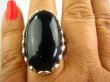 bpe3194 Biżuteria Orientalna !!!! Nieziemski ONYKS W KORONCE 3.4 cm Olbrzym  Pierścień z onyksem ONYKS r.22 Srebro 925 # - 10