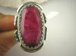 bpee3803 Duży RUBINOWY OKAZ CUDOWNY Pierścień Rubin Indyjski w orientalnej oprawie Rubiny r.20 Srebro 925 # - 6