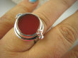 bpe6298 Biżuteria Orientalna !!! Otwierany Pierścień na Zdjęcia, Marzenia SEKRETNIK Czerwony ONYKS r.15 Srebro 925 # - 9