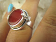 bpe6298 Biżuteria Orientalna !!! Otwierany Pierścień na Zdjęcia, Marzenia SEKRETNIK Czerwony ONYKS r.15 Srebro 925 # - 2