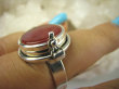 bpe6298 Biżuteria Orientalna !!! Otwierany Pierścień na Zdjęcia, Marzenia SEKRETNIK Czerwony ONYKS r.15 Srebro 925 # - 3