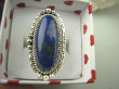 bpe7905 Orientalny Długi Pierścień Królewski Lapis Lazuli - strażnik prawdy i mądrości r.18 Srebro 925 # - 10