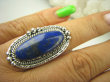 bpe7905 Orientalny Długi Pierścień Królewski Lapis Lazuli - strażnik prawdy i mądrości r.18 Srebro 925 # - 3
