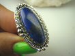bpe7905 Orientalny Długi Pierścień Królewski Lapis Lazuli - strażnik prawdy i mądrości r.18 Srebro 925 # - 8