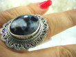 bpe6215 Pietersyt w koronkach CUDNY mieniący się DUŻY 3,4 cm Pierścień Iskrzący KAMIEŃ BURZY  Pietersyt z Namibii - RZADKOŚĆ r.18 Srebro 925 # - 4
