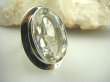 bpee2494 Kryształowy kapelusz BŁYSZCZĄCY Klejnot 3 cm Pierścień KRYSZTAŁ GÓRSKI - naturalny odpromiennik r.16 Srebro 925 # - 7
