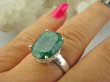 bpee4357 PIĘKNY LUX Pierścień Pierścionek OKAZ Szmaragd Indyjski Szmaragdy r.21/ r.22 Srebro 925 - 3