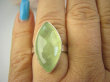 bpe8511 ZIELONA MARKIZA ! Klasyczny Pierścień z naturalnym Prehnitem PREHNIT r.19 Lśniące Srebro 925 Czakra Serca # - 5
