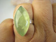 bpe8511 ZIELONA MARKIZA ! Klasyczny Pierścień z naturalnym Prehnitem PREHNIT r.19 Lśniące Srebro 925 Czakra Serca # - 6