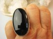 bpe9202 EGZOTYCZNA CZARNULKA - Regulowany Pierścień czarny ONYKS - regeneruje SERCE, EGZEMY,PAMIĘĆ r.15, r.16, r.17 Srebro 925 # - 5