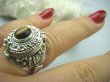 bpe5386 Bogato Zdobiony Piękny Sekretnik UNIKAT !!! Otwierany Pierścień na zdjęcia lub marzenia  brązowy Tygrysie Oko r.21 Srebro 925 # - 5