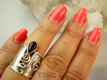 bpe9096 PIĘKNY GORSET niespotykany wzór ciekawy Regulowany PIERŚCIEŃ Pierścionek Ametyst szeroka obrączka r.13, r.14, r.15, r.16 Srebro 925 #`