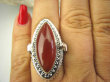 bpe8123 Piękny Duży Sekretnik Pierścień na Zdjęcia lub Marzenia Czerwony Onyks - kamień chroniący związki i małżeństwa r.18/ r.19 Srebro 925 # - 3