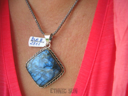 bwe2811 Magicznie PIĘKNY gruby wisior 22 G ! WIELOBARWNY LABRADORYT Spektrolit - kamień Zorzy Polarnej SREBRO 925 #