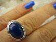 bpe7009 Cudny Wysoki PIERŚCIEŃ Granatowo Chabrowy Lapis Lazuli - strażnik prawdy i mądrości r.22 Srebro 925 # - 5