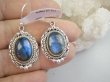bke1279 Egzotyczne Kolczyki z Labradorytami w orientalnej oprawie Labradoryt Spektrolit Srebro 925 - 2