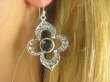 bkee958 Kunsztowne Egzotyczne DUŻE PIĘKNE Kolczyki szlifowane Granaty - kamienie namiętności Srebro 925 - 5