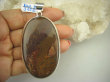 bwe3152 ALE CZEKOLADOWY OLBRZYM Aż 8.2 cm / 4,1 cm Wisior 44 gramy KOJĄCA moc natury JASPIS KRAJOBRAZOWY prawdziwy okaz kamienia Srebro 925 # - 3