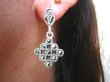 bkee564 Lśniące Kolczyki na sztyft z Markazytami szwajcarskiego Markazyty SREBRO 925 - 2