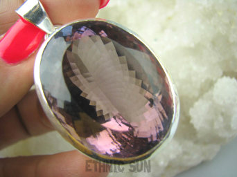 bwee1951 BIŻUTERIA EKSKLUZYWNA XXXL !!!!  LUX KLEJNOT GIGANT OLBRZYM AŻ 70 gramów !!!! WISIOR - Niezwykła Rzadkość DWUBARWNY OKAZ RZADKI AMETRYN -  NAJWYŻSZA JAKOŚĆ KAMIENIA niezwykły szlif Srebro 925 #