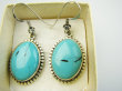 bke1291 Biżuteria Orientalna !!! cudo kolor DUŻE OKAZY KAMIENI - Piękne Kolczyki z Turkusami TURKUSY TURKUS - opiekun ciała i duszy Srebro 925 - 3