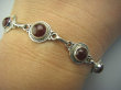 bb1866 Biżuteria Egzotyczna - Ruda Ślicznotka ! Delikatna Bransoleta KARNEOL (7 sztuk) - kamień odwagi, orientalne Srebro 925 - 8