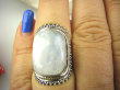 bpe6985 Biżuteria Orientalna !!!! Egzotyczny Pierścień Kamień Księżycowy r.14/ r.15 Srebro 925 # - 5