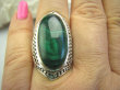 bpe4326 Duży 19 gramów !!!  Wspaniały Egzotyczny Duży Pierścień naturalny Malachit - pobudza kreatywność r.17/ r.18 Srebro 925 # - 4