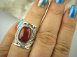 bpe6489 Biżuteria Orientalna - Delikatny Pierścień Czerwony Onyks - regeneruje SERCE, EGZEMY, PAMIĘĆ r.13 Srebro 925 # - 4